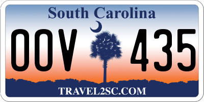 SC license plate OOV435
