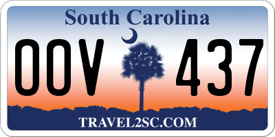 SC license plate OOV437