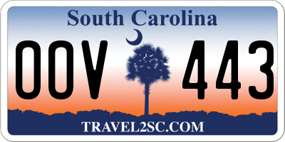 SC license plate OOV443