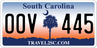 SC license plate OOV445