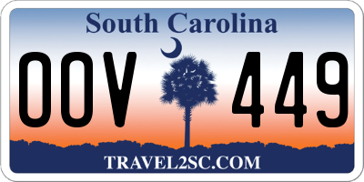 SC license plate OOV449