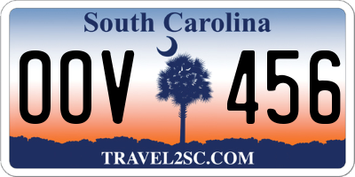 SC license plate OOV456