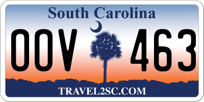 SC license plate OOV463