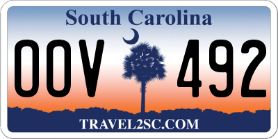 SC license plate OOV492
