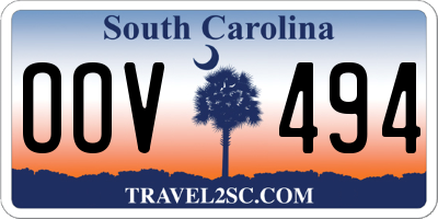 SC license plate OOV494