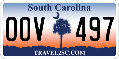 SC license plate OOV497