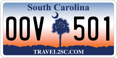 SC license plate OOV501