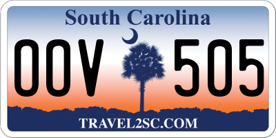 SC license plate OOV505