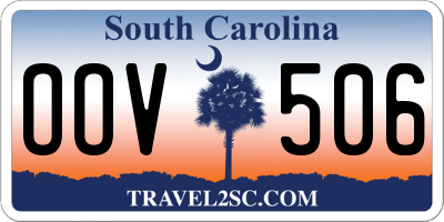 SC license plate OOV506