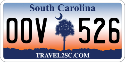 SC license plate OOV526