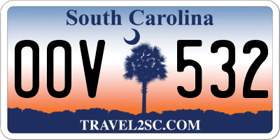 SC license plate OOV532