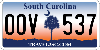 SC license plate OOV537