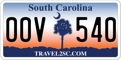 SC license plate OOV540