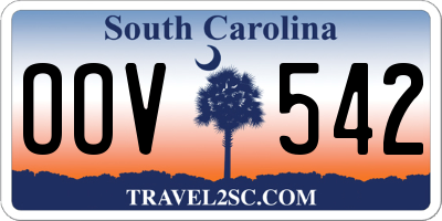 SC license plate OOV542