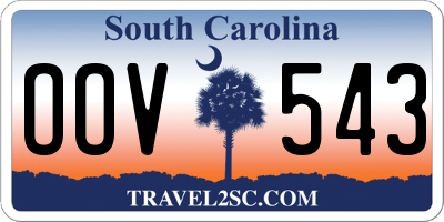 SC license plate OOV543