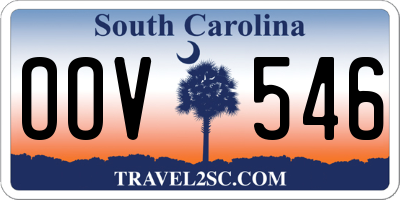 SC license plate OOV546