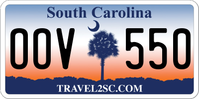 SC license plate OOV550