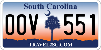 SC license plate OOV551