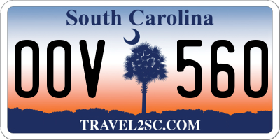 SC license plate OOV560