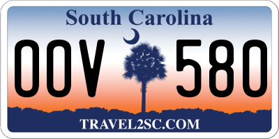 SC license plate OOV580