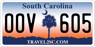 SC license plate OOV605