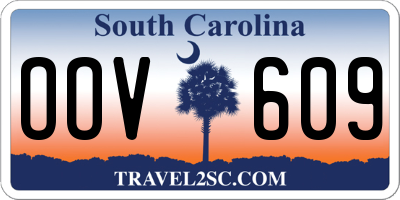 SC license plate OOV609