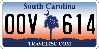 SC license plate OOV614