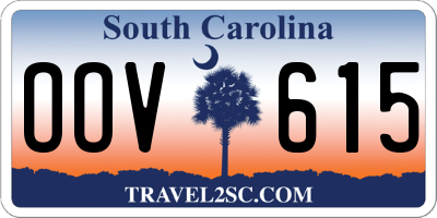 SC license plate OOV615