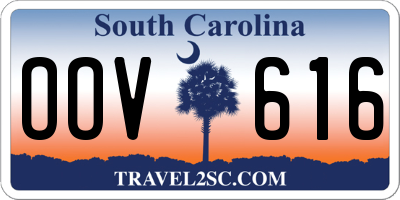 SC license plate OOV616