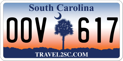 SC license plate OOV617