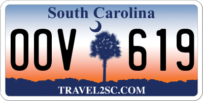 SC license plate OOV619