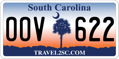 SC license plate OOV622