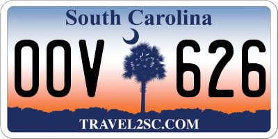 SC license plate OOV626