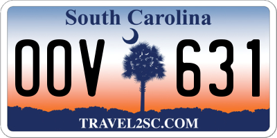 SC license plate OOV631