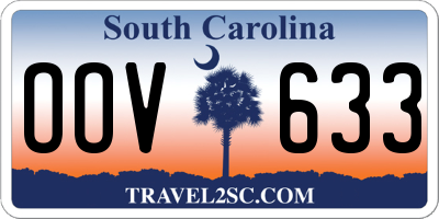 SC license plate OOV633