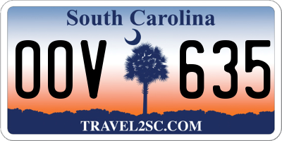 SC license plate OOV635