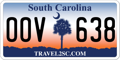 SC license plate OOV638