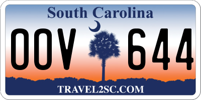 SC license plate OOV644