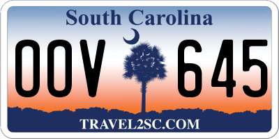 SC license plate OOV645