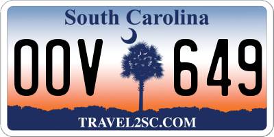 SC license plate OOV649