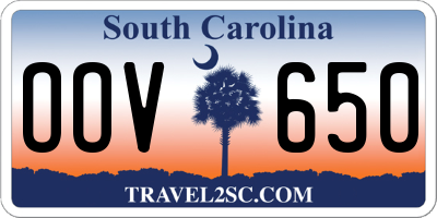 SC license plate OOV650