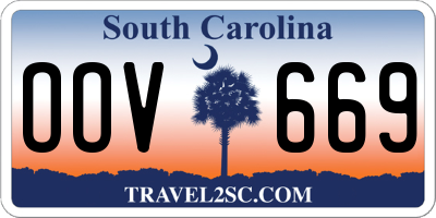 SC license plate OOV669