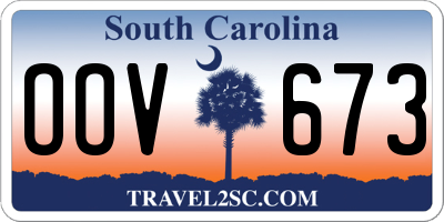 SC license plate OOV673