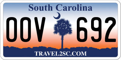 SC license plate OOV692