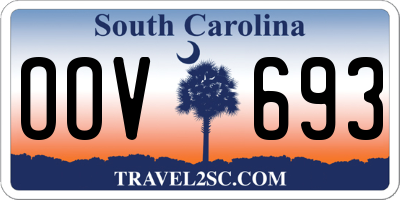 SC license plate OOV693
