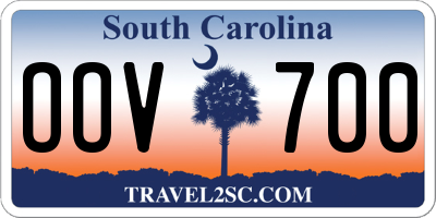 SC license plate OOV700