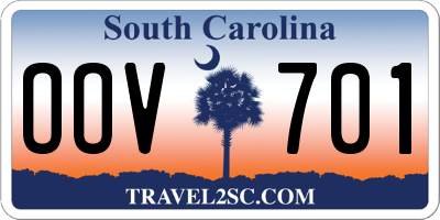 SC license plate OOV701