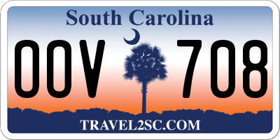 SC license plate OOV708
