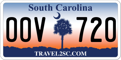 SC license plate OOV720