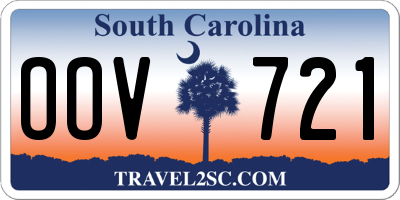 SC license plate OOV721